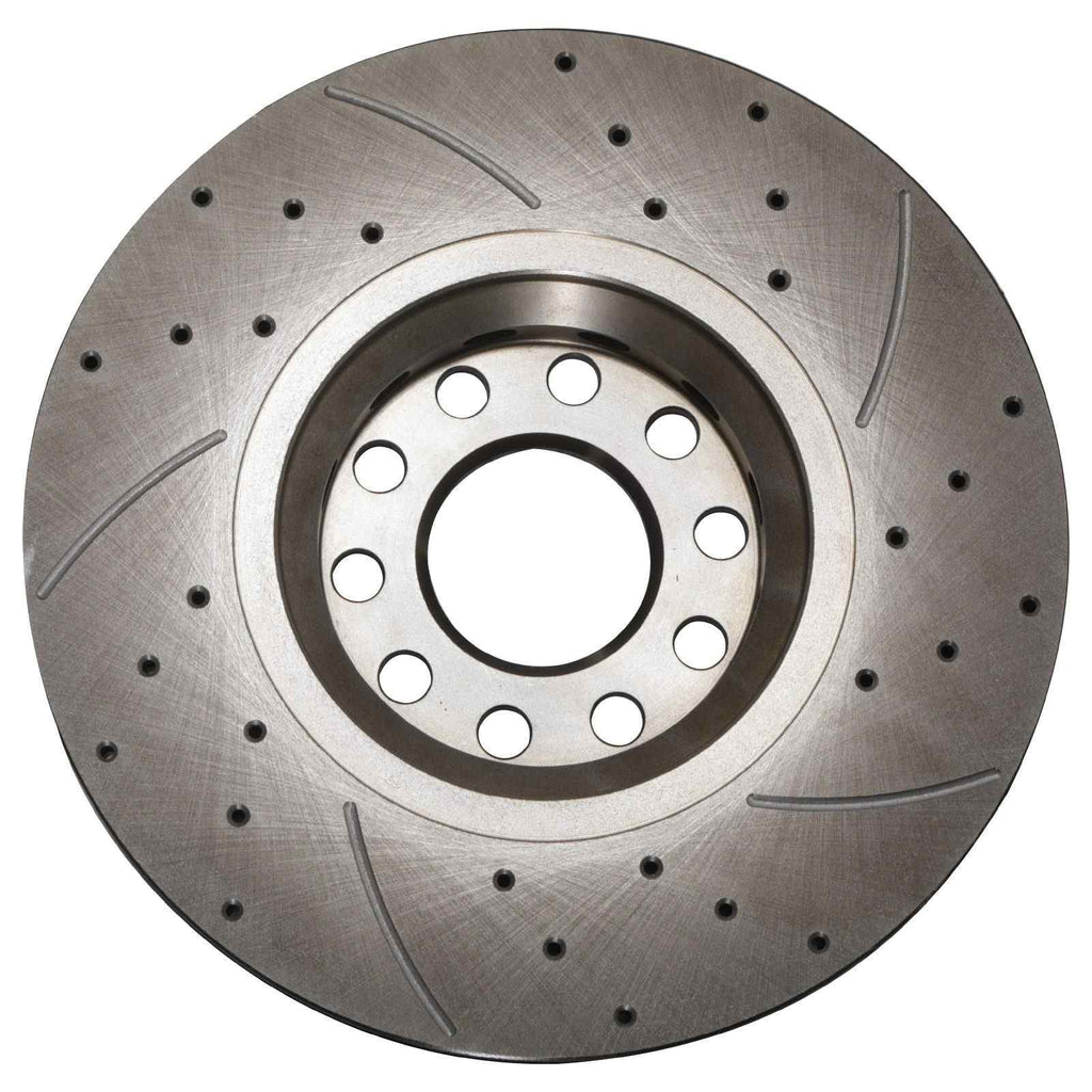 Dischi Freno Anteriori Forati e Scanalati 312mm Volkswagen Passat B5.5 00-05 - foto 9