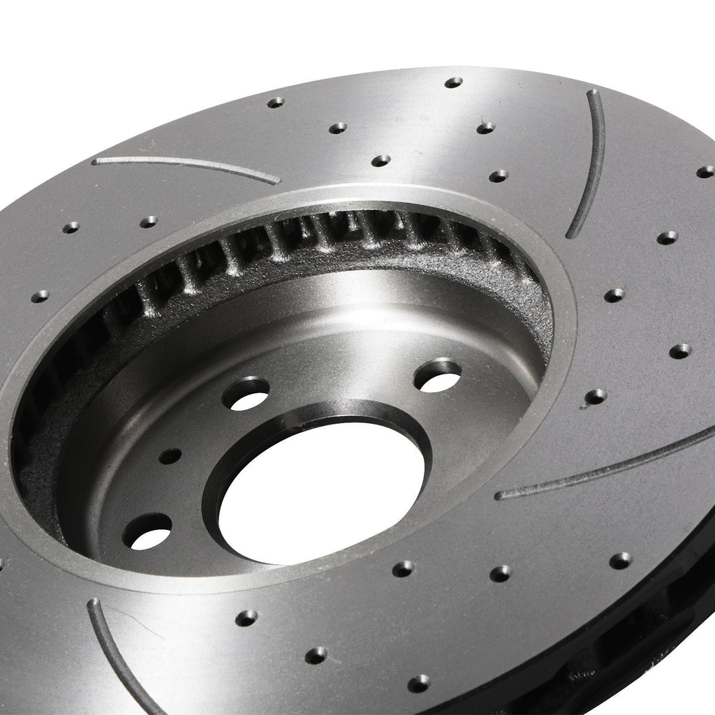 Dischi Freno Anteriori Forati e Scanalati 320mm Audi A4 A5 S5 1.8 2.0 2.7 3.0 3.2 - foto 7