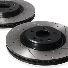 Dischi Freno Anteriori Forati e Scanalati 345mm Audi A4 S4 Avant 3.0 TFSI 08-15 - foto 8