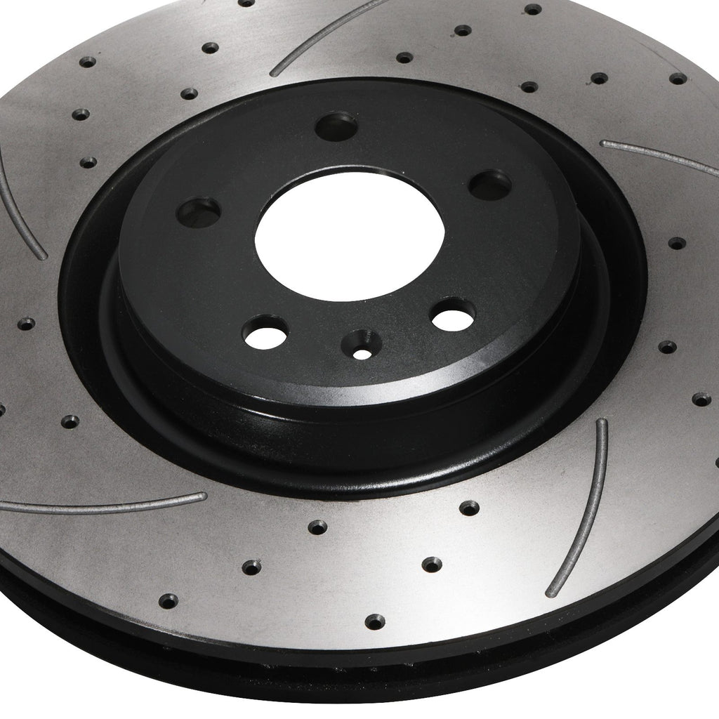 Dischi Freno Anteriori Forati e Scanalati 345mm Audi A4 S4 Avant 3.0 TFSI 08-15 - foto 4