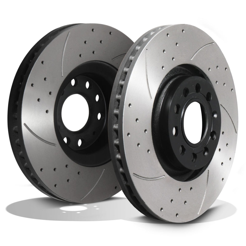 Dischi Freno Anteriori Forati e Scanalati 320mm Audi A4 Avant 1.8T 2.0 2.5 TDI 04-08