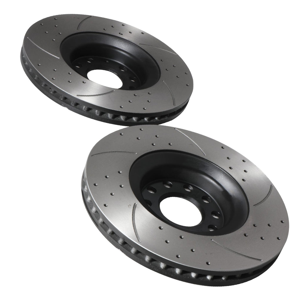 Dischi Freno Anteriori Forati e Scanalati 320mm Audi A4 B7 1.8T 2.0 2.5 TDI 04+ - foto 10