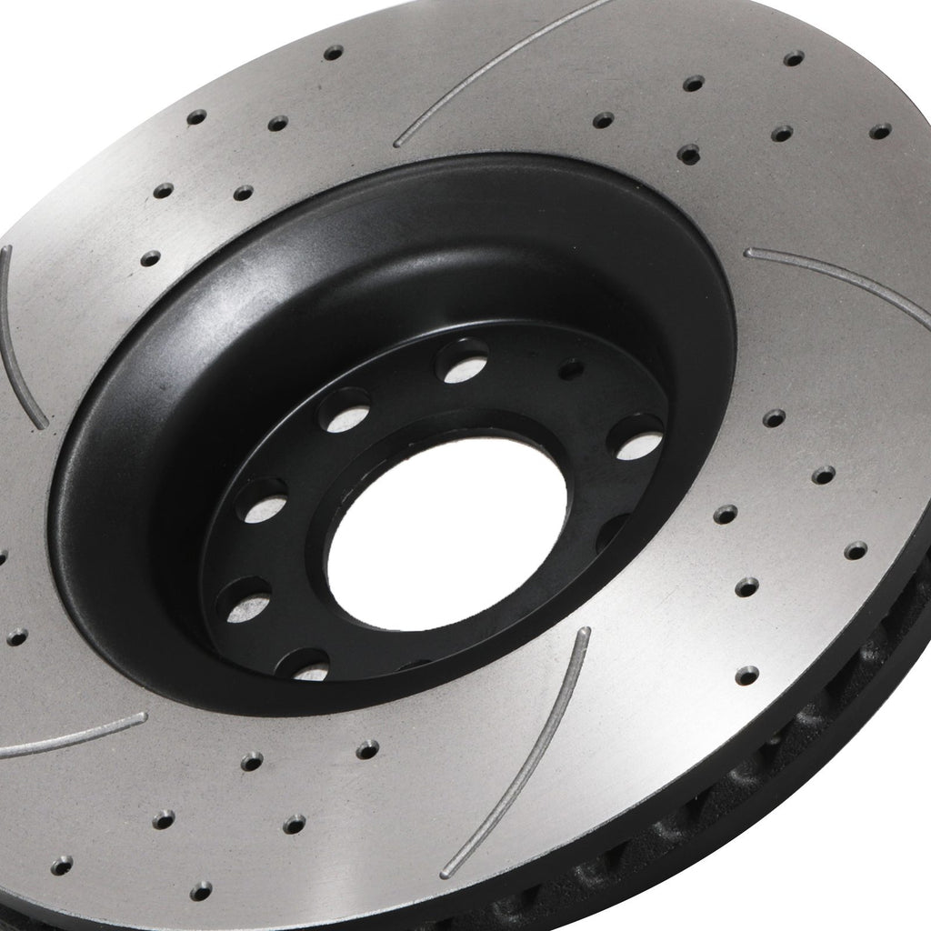 Dischi Freno Anteriori Forati e Scanalati 320mm Audi A4 Avant 1.8T 2.0 2.5 TDI 04-08 - foto 7