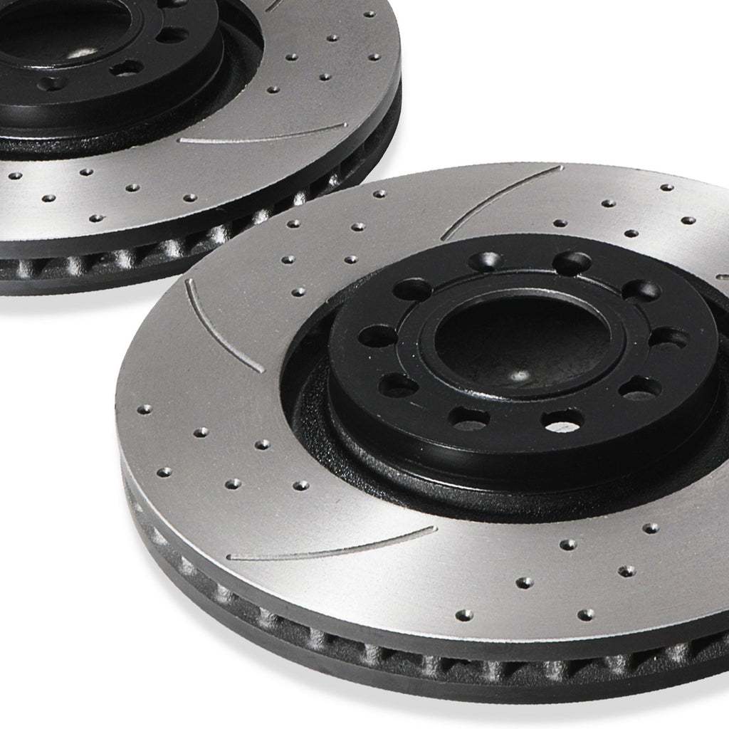 Dischi Freno Anteriori Forati e Scanalati 320mm Audi A4 B7 1.8T 2.0 2.5 TDI 04+ - foto 5