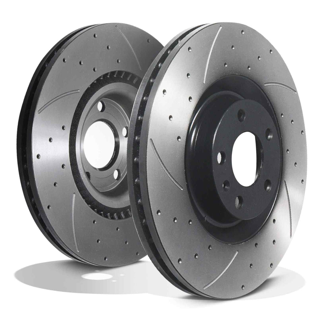 Dischi Freno Anteriori Forati e Scanalati 345mm Audi A4 S4 Quattro B6 B7 03-09