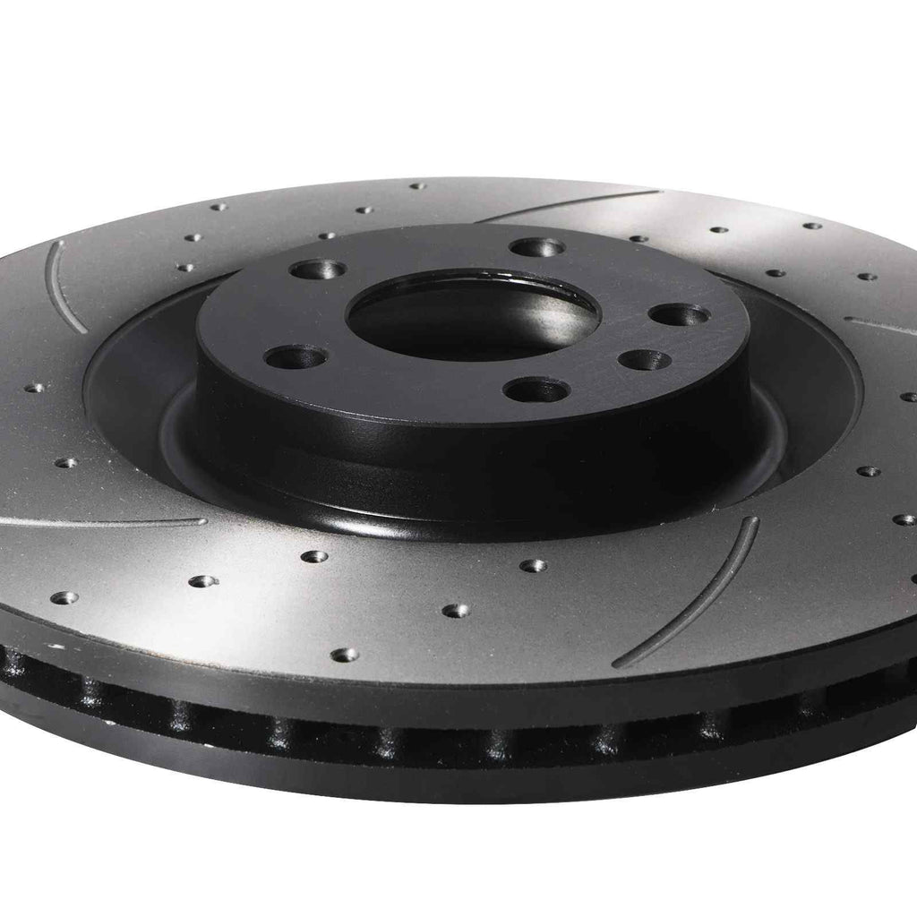 Dischi Freno Anteriori Forati e Scanalati 345mm Audi A4 S4 Quattro B6 B7 03-09 - foto 8