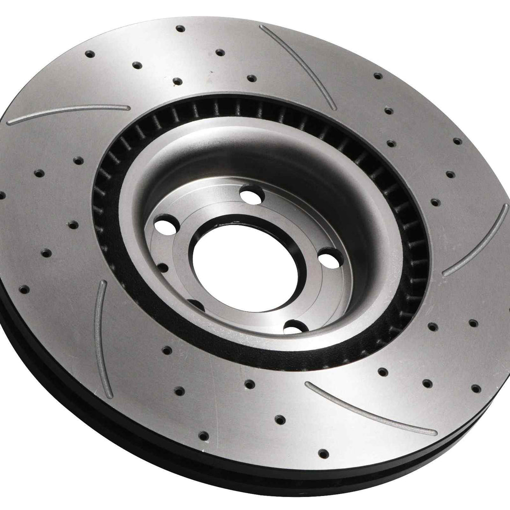 Dischi Freno Anteriori Forati e Scanalati 345mm Audi A4 S4 Quattro B6 B7 03-09 - foto 9