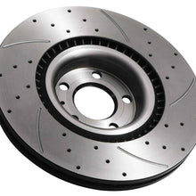 Dischi Freno Anteriori Forati e Scanalati 345mm Audi A4 S4 Quattro B6 B7 03-09 - foto 9