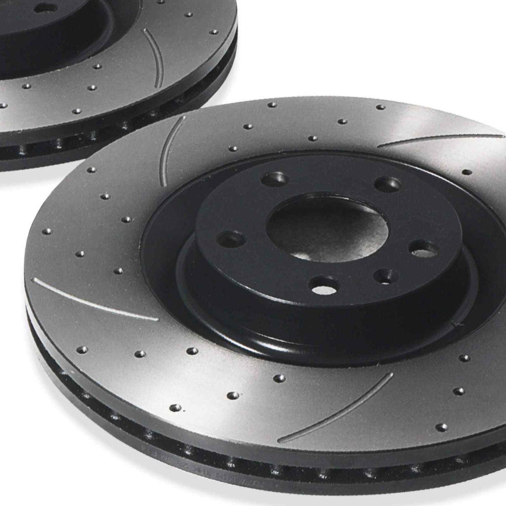 Dischi Freno Anteriori Forati e Scanalati 345mm Audi A4 S4 Quattro B6 B7 03-09 - foto 6