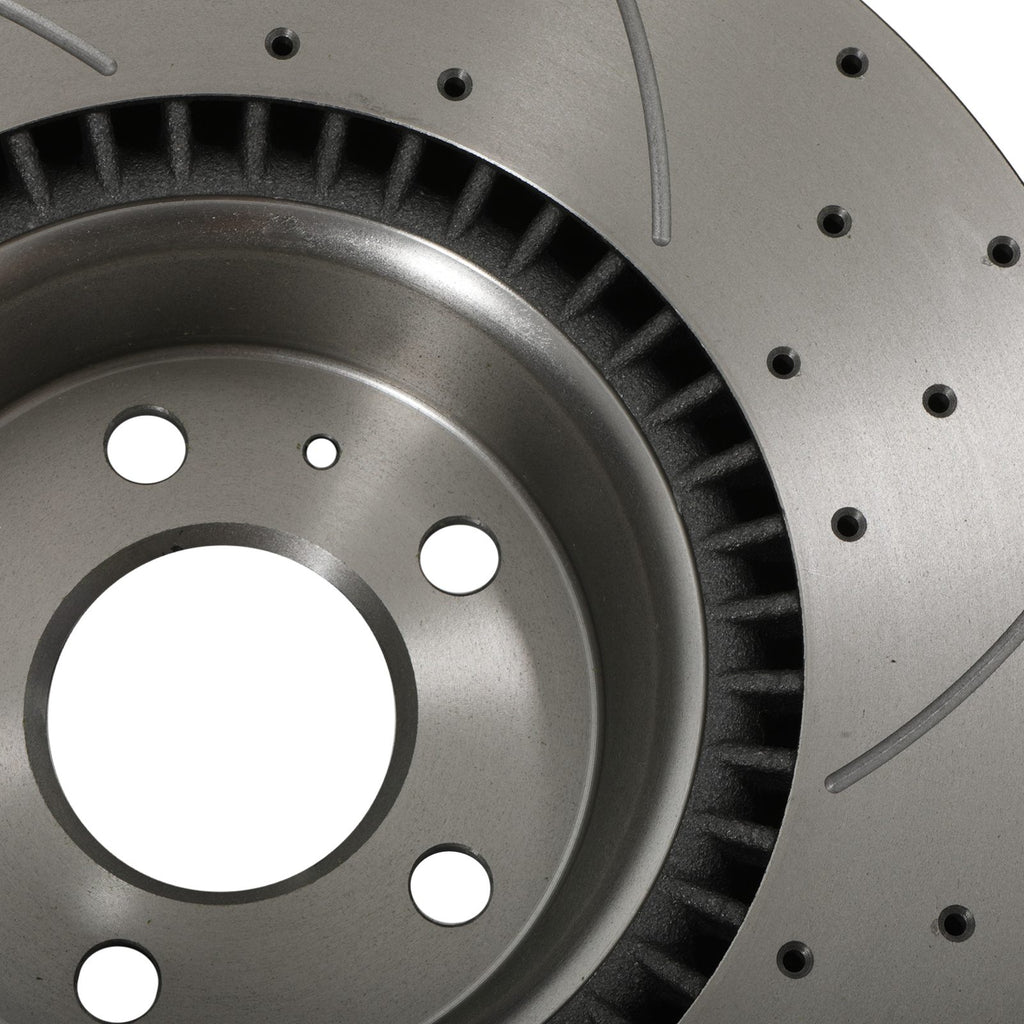 Dischi Freno Anteriori Forati 356mm Audi S7 A6 C7 A8 D4 3.0 TDI Quattro - foto 9