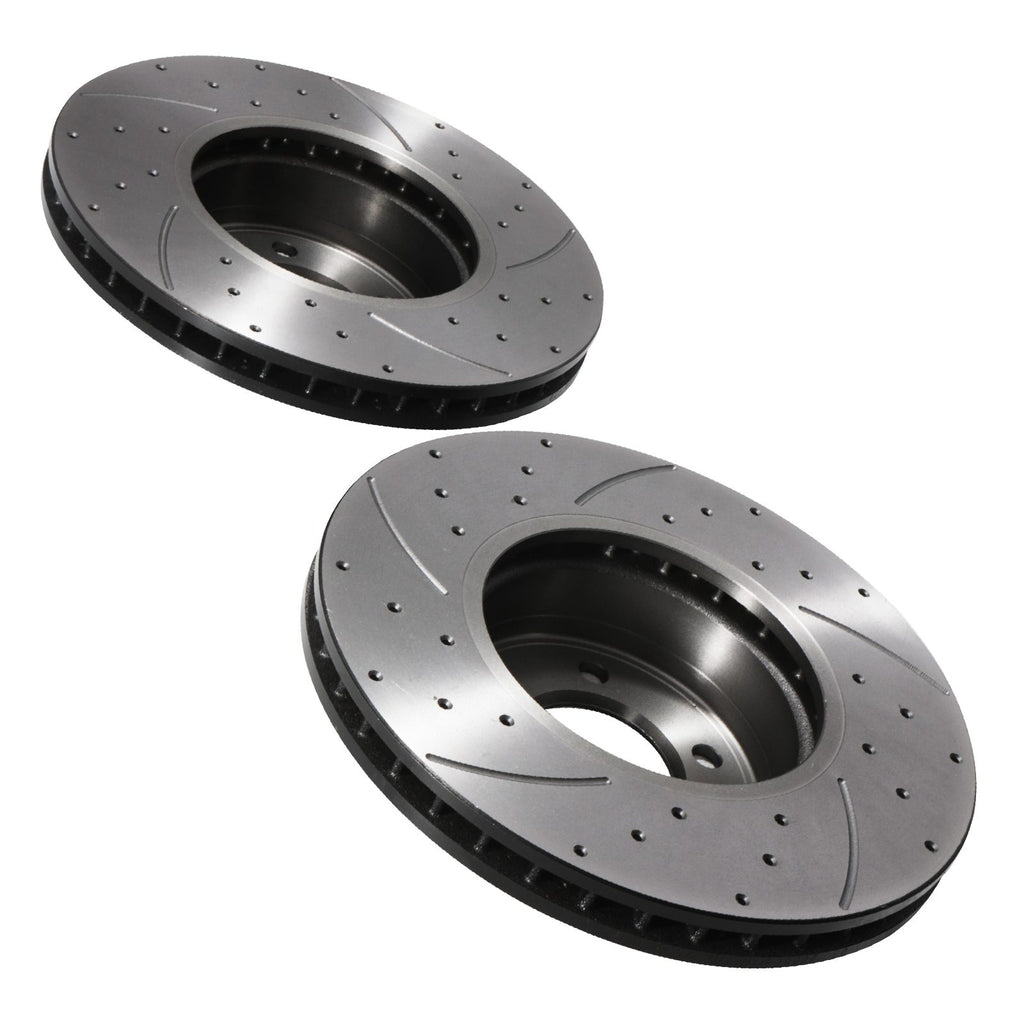 Dischi Freno Anteriori Forati e Scanalati 324mm BMW Serie 7 E38 740I V8 - foto 5