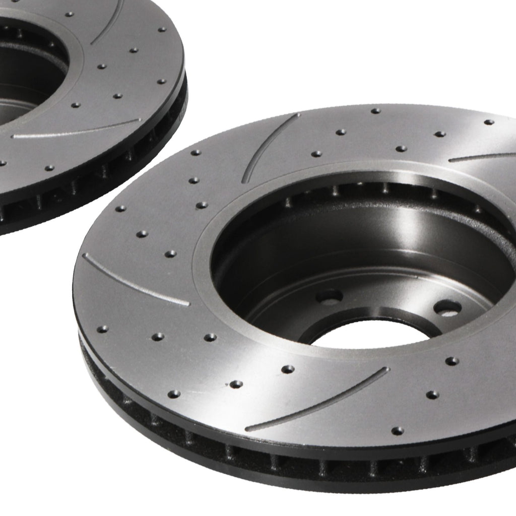 Dischi Freno Anteriori Forati e Scanalati 324mm BMW Serie 7 E38 740I V8 - foto 6