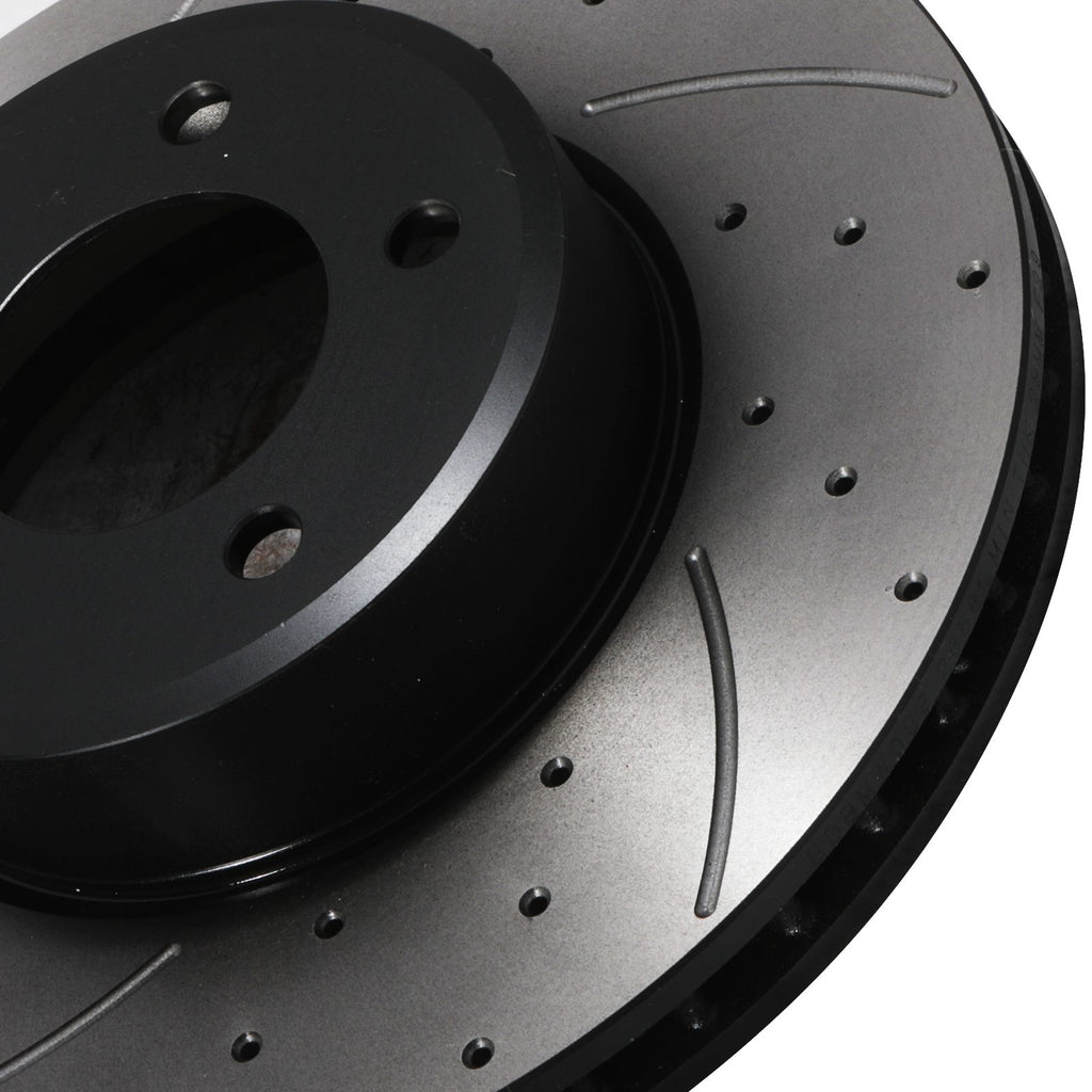 Dischi Freno Anteriori Forati e Scanalati 324mm BMW Serie 5 E39 540I 4.6 V8 96-98 - foto 6