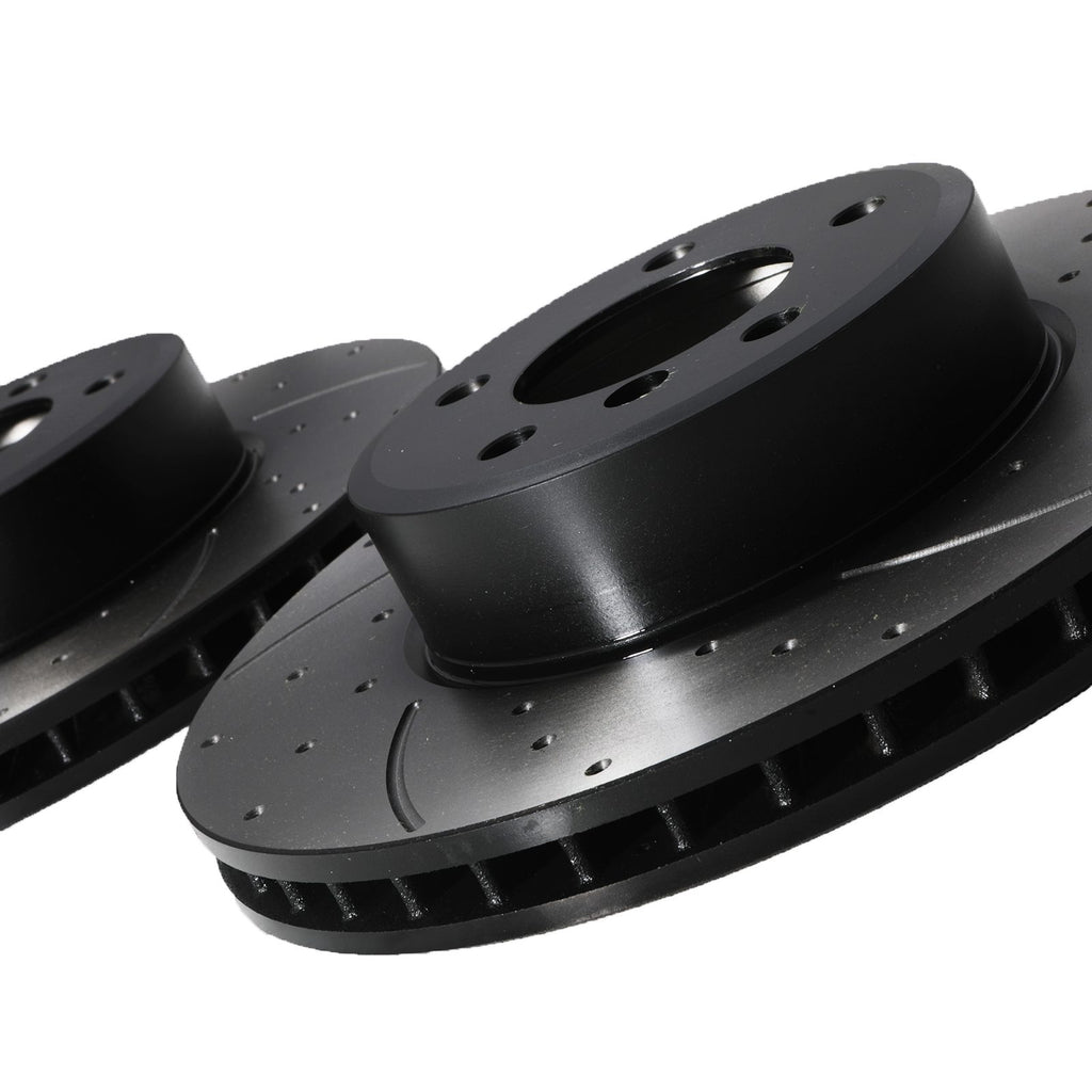 Dischi Freno Anteriori Forati e Scanalati 324mm BMW Serie 8 E31 850I 850Ci 90-99 - foto 4