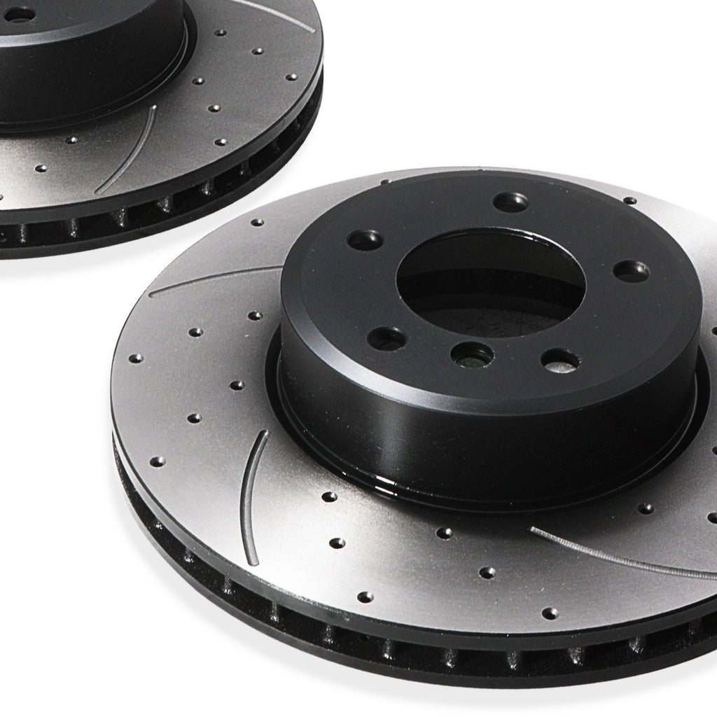 Dischi Freno Anteriori Forati e Scanalati 324mm BMW Serie 8 E31 850I 850Ci 90-99 - foto 3