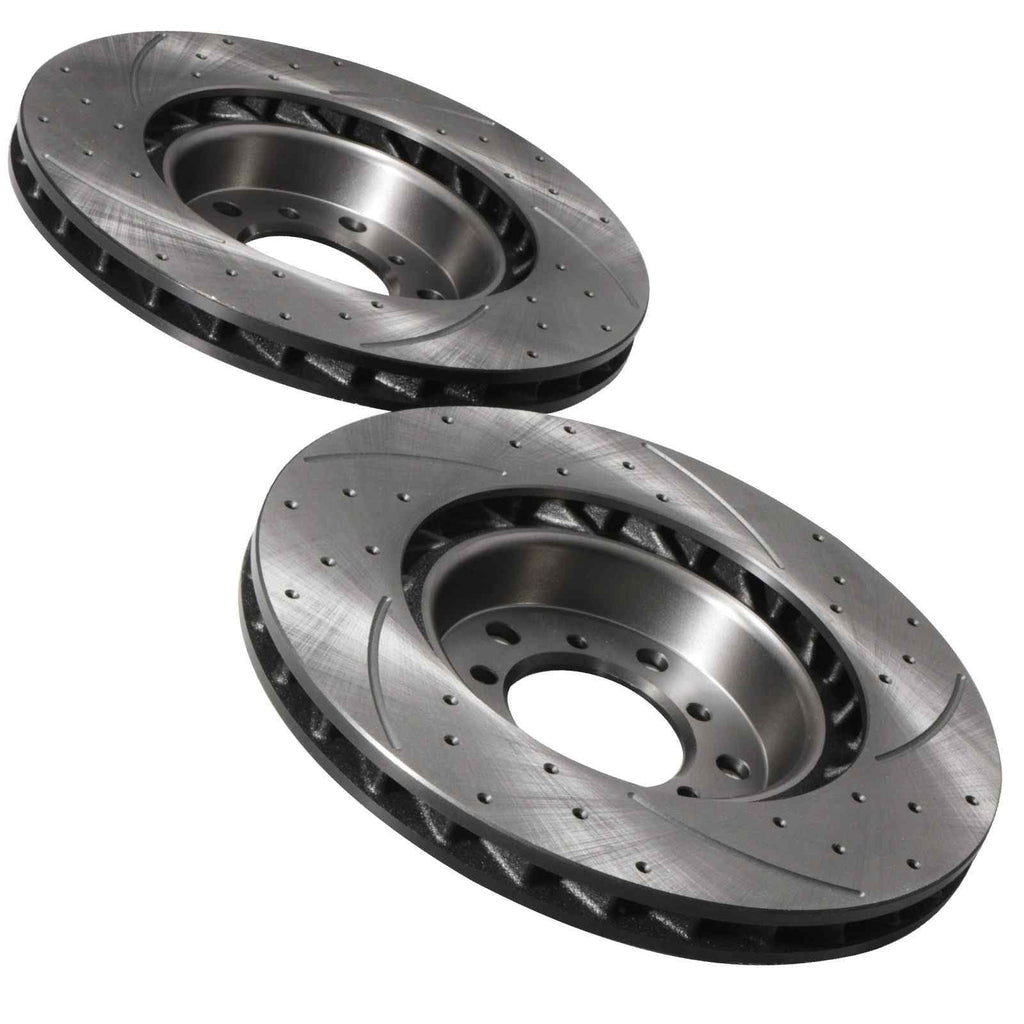 Dischi Freno Anteriori Forati e Scanalati 325mm BMW Serie 3 E46 M3 3.2 00-06 - foto 7