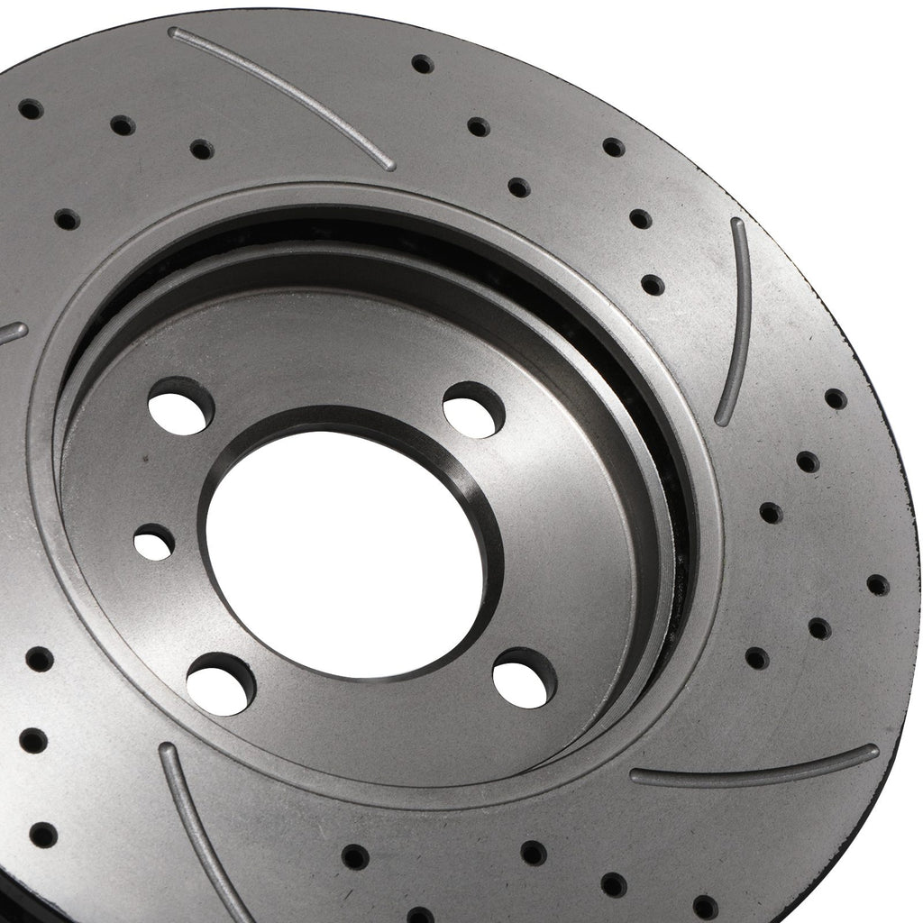Dischi Freno Anteriori Forati e Scanalati 260mm BMW Serie 3 E30 E36 316 318 82-99 - foto 5