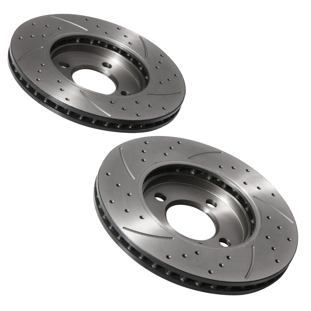 Dischi Freno Anteriori Forati e Scanalati 260mm BMW Serie 3 E30 E36 316 318 82-99 - foto 7