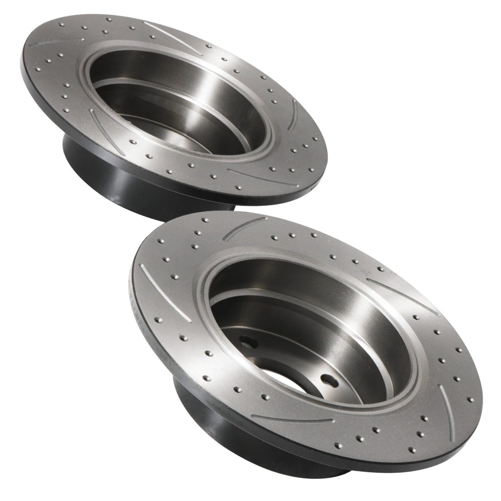 Dischi Freno Posteriori Forati e Baffati 280mm BMW 3 Series Z4 E85 2.0 2.2 2.5 02-09 - foto 6