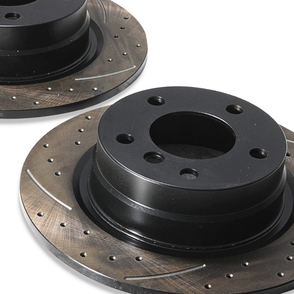 Dischi Freno Forati e Scanalati Posteriori 296mm BMW Serie 1 E81 E87 118i 120i - foto 5