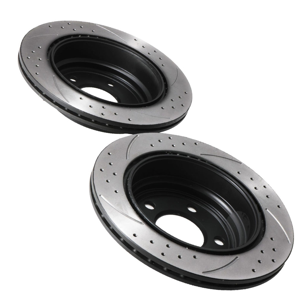 Dischi Freno Posteriori Forati e Baffati 300mm BMW 3 Series E90 E91 E92 E93 05+ - foto 7