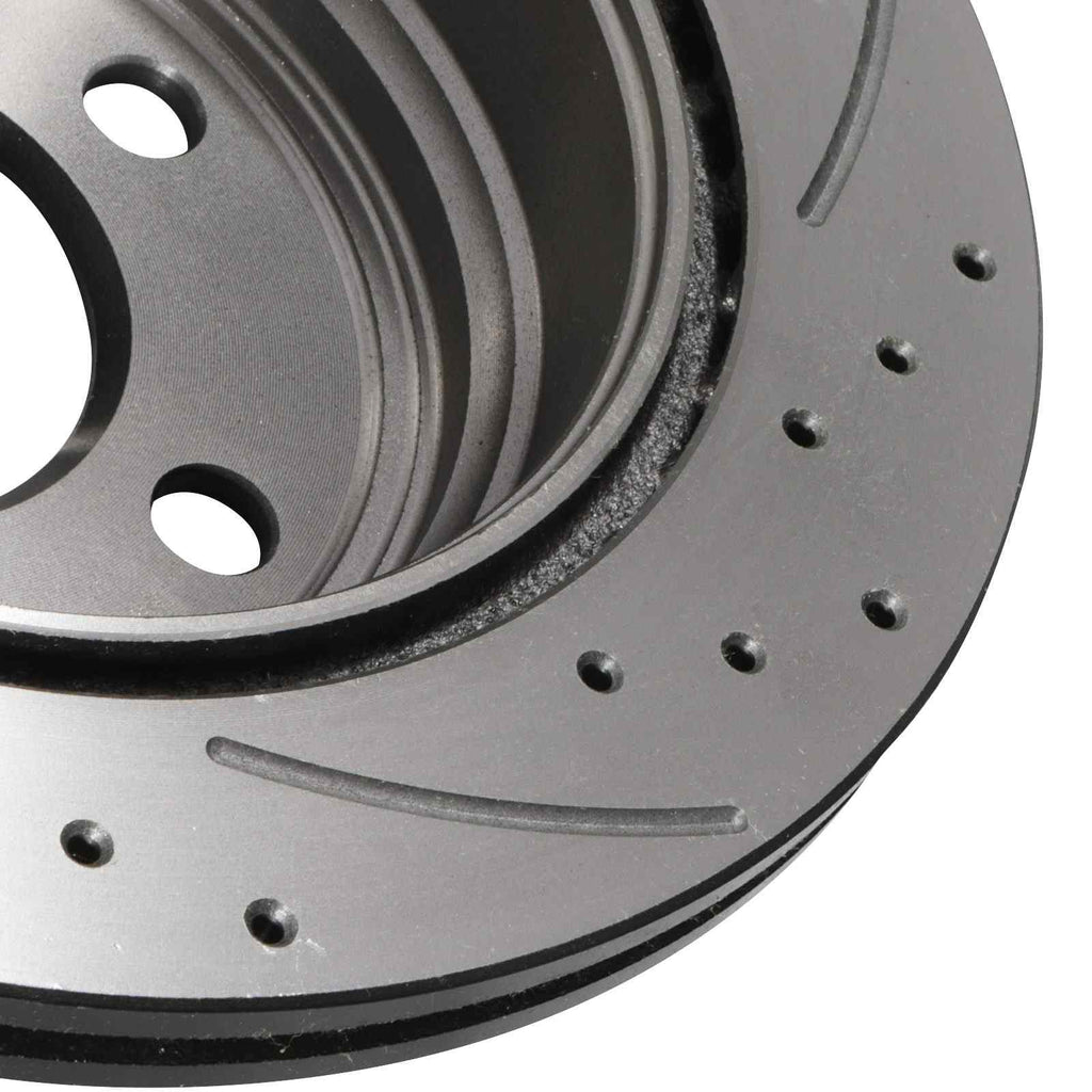Dischi Freno Posteriori Forati e Baffati 300mm BMW 3 Series F30 F31 F34 12-18 - foto 7