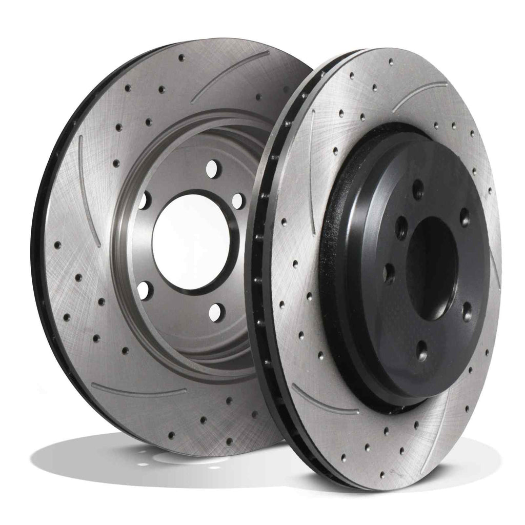 Dischi Freno Posteriori Forati e Scanalati 320mm BMW Serie 3 E46 330I 330D 98-05