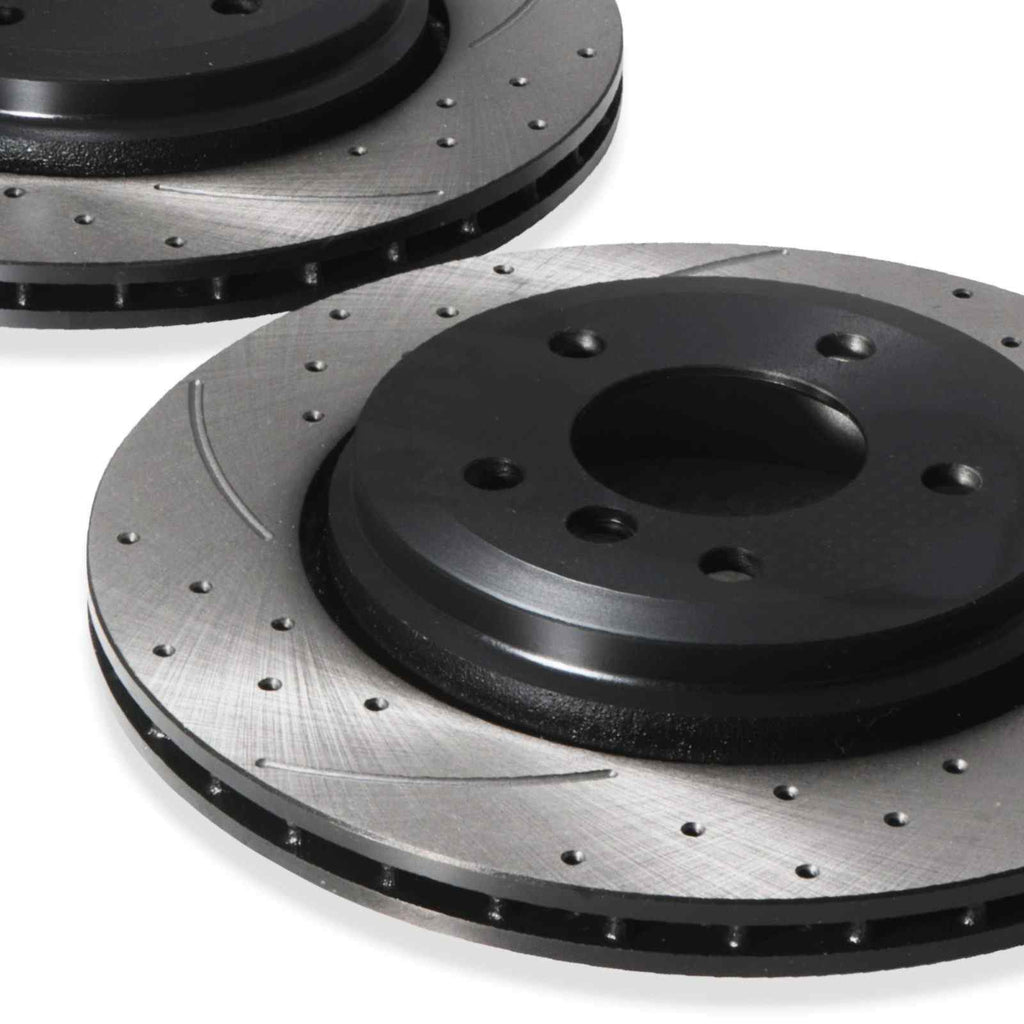 Dischi Freno Posteriori Forati e Scanalati 320mm BMW Serie 3 E46 330I 330D 98-05 - foto 9