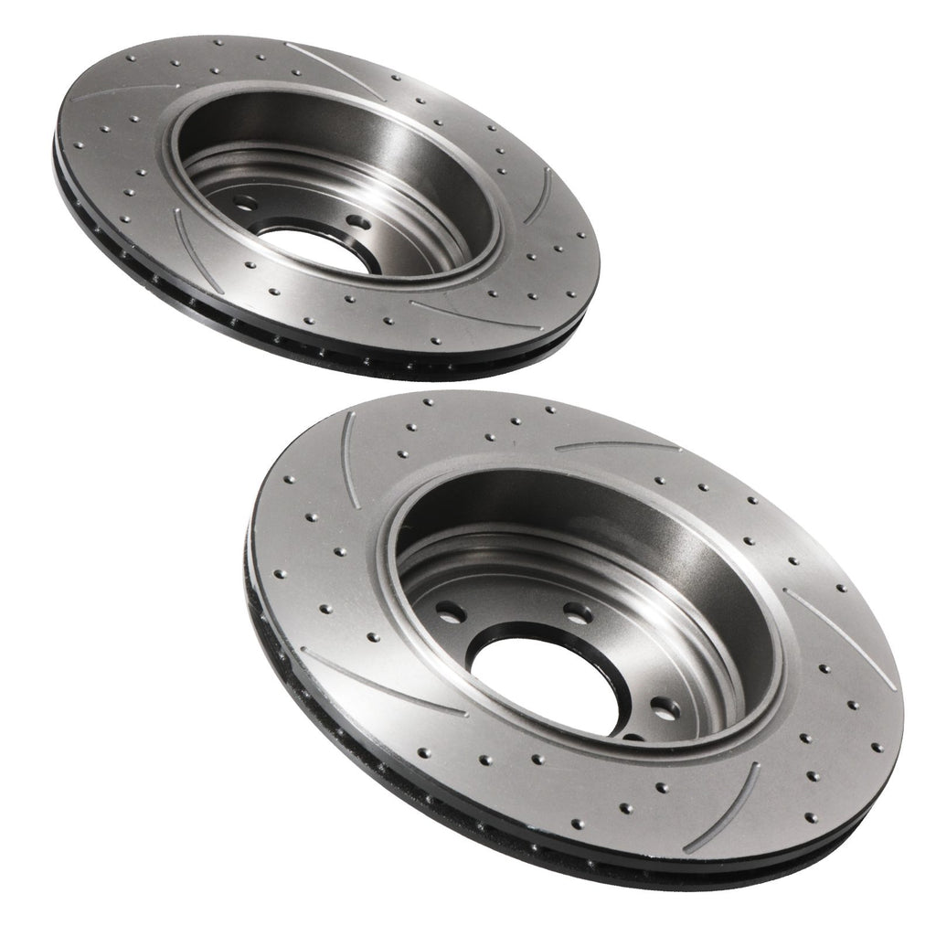 Dischi Freno Posteriori Forati e Scanalati 320mm BMW E60 E61 E63 530D 525D 520I 03+ - foto 6