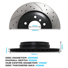 Dischi Freno Posteriori Forati e Scanalati 320mm BMW E60 E61 E63 530D 525D 520I 03+ - foto 3