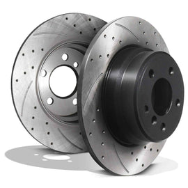 Dischi Freno Posteriori Forati e Scanalati 324mm BMW X5 E53 00-06
