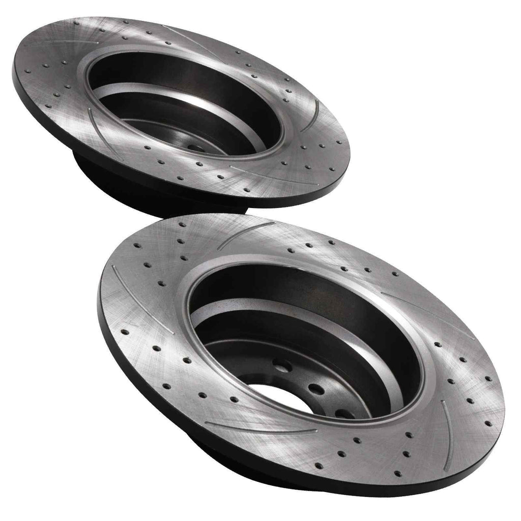 Dischi Freno Posteriori Forati e Scanalati 324mm BMW X5 E53 00-06 - foto 6