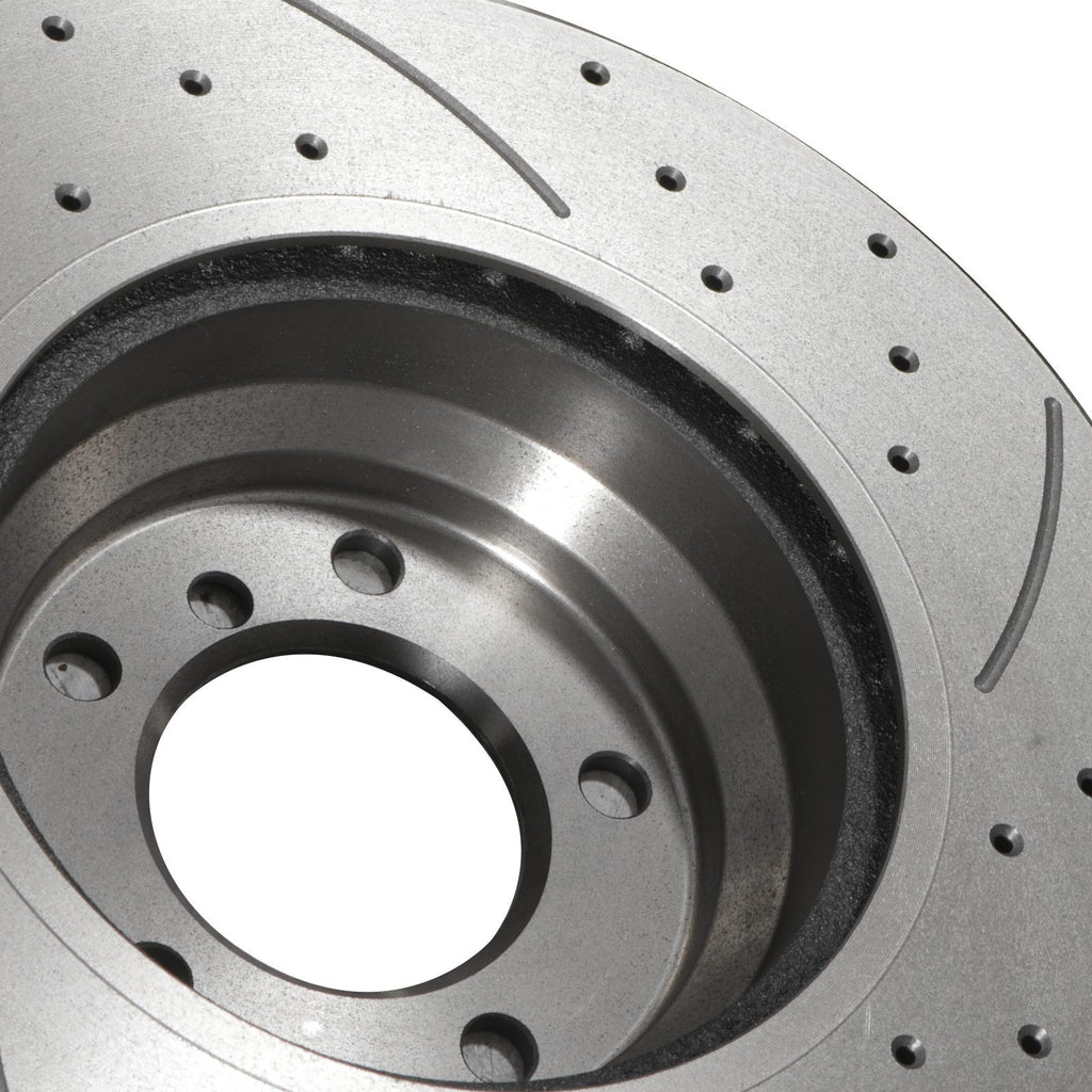Dischi Freno Anteriori Forati e Scanalati 330mm BMW X1 xDrive 23D 25I 28I 09-15 - foto 8