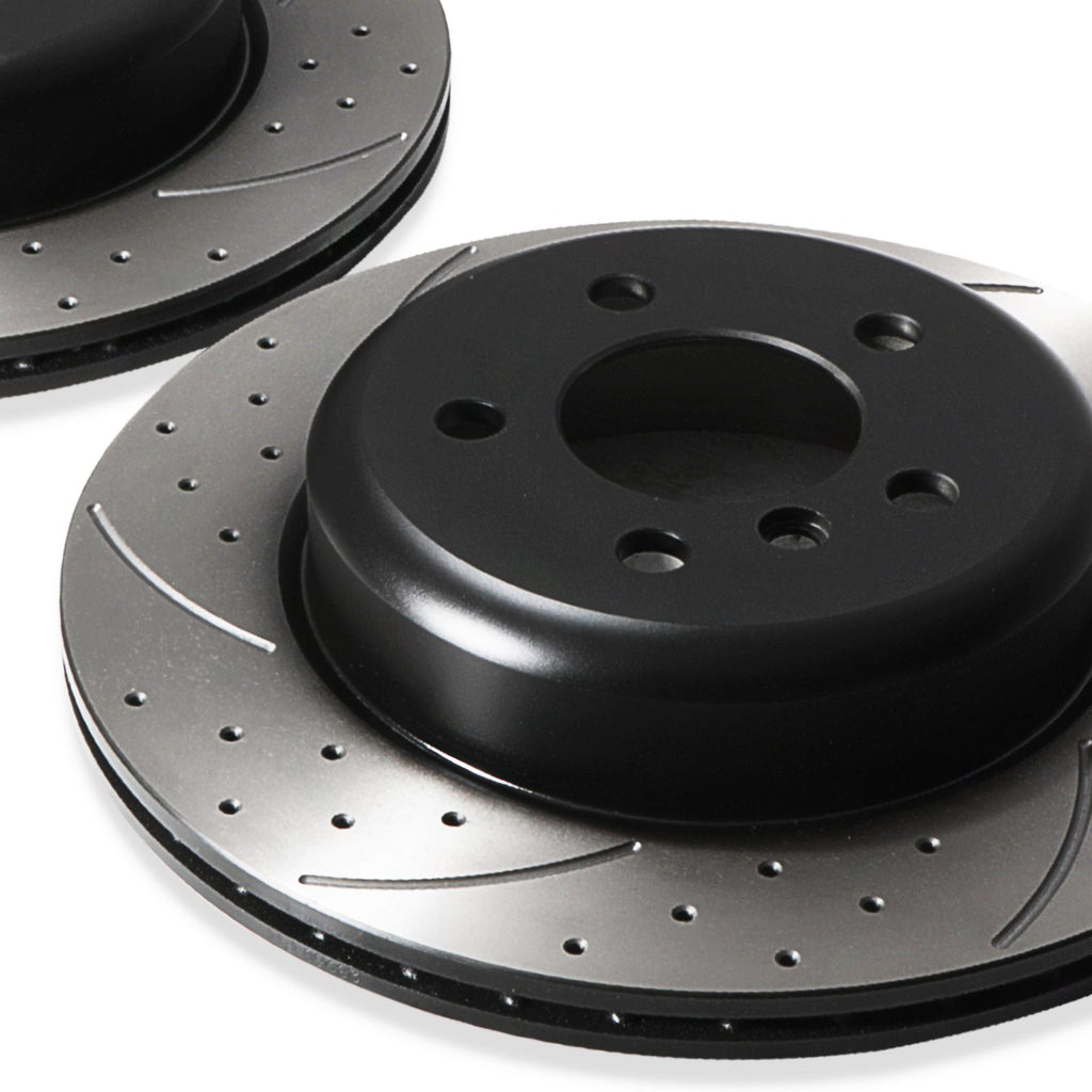 Dischi Freno Posteriori Forati e Scanalati 330mm BMW Serie 5 F10 F11 518D 530D 10-17 - foto 6