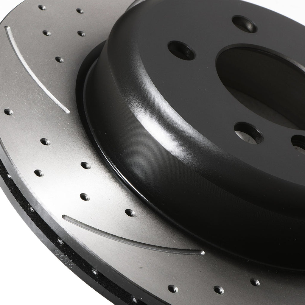 Dischi Freno Posteriori Forati e Scanalati 330mm BMW Serie 5 F10 F11 518D 530D 10-17 - foto 5
