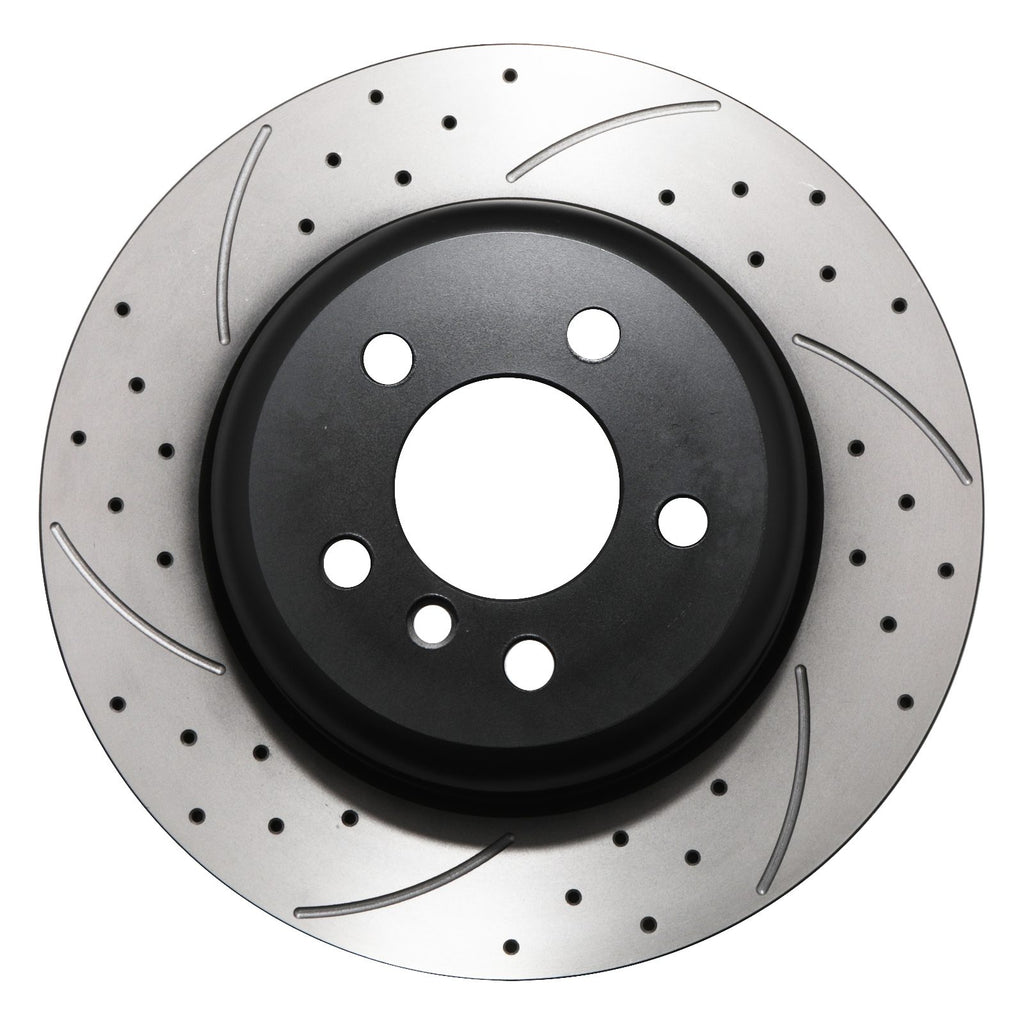 Dischi Freno Posteriori Forati e Scanalati 330mm BMW Serie 5 F10 F11 518D 530D 10-17 - foto 4