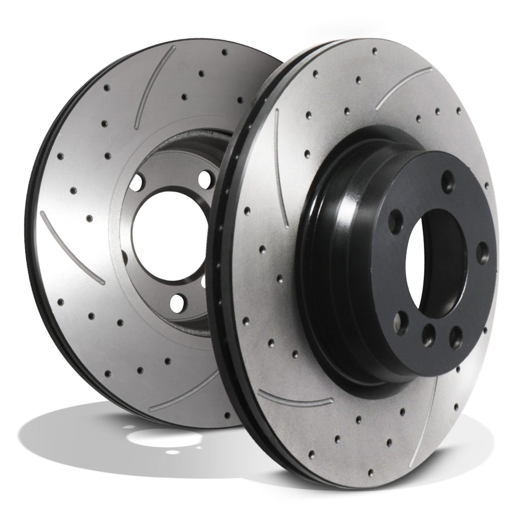 Dischi Freno Anteriori Forati e Scanalati 330mm BMW Serie 4 F32 425I 428I 430D 13-20