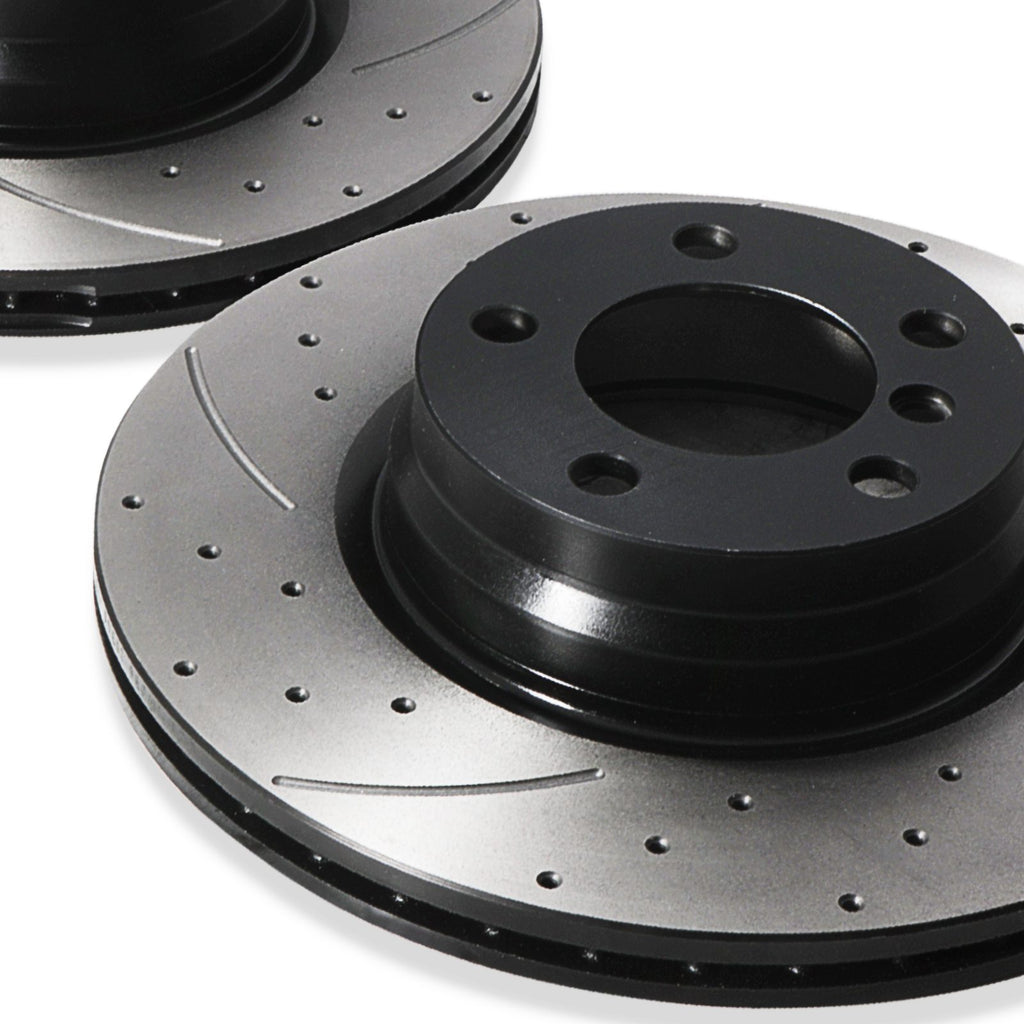 Dischi Freno Anteriori Forati e Scanalati 330mm BMW Serie 2 3 4 228 325D 430D 11-20 - foto 10