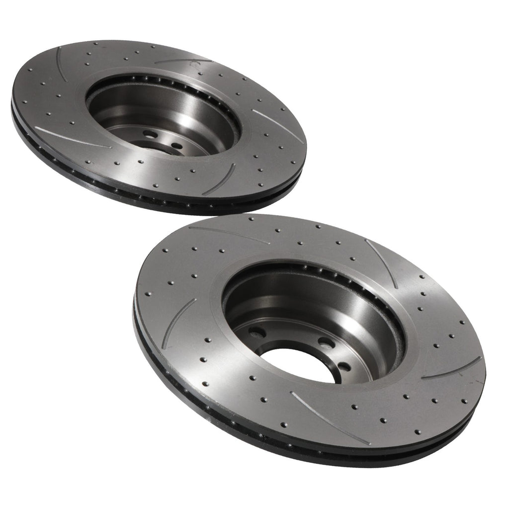 Dischi Freno Anteriori Forati e Scanalati 330mm BMW Serie 4 F32 425I 428I 430D 13-20 - foto 8