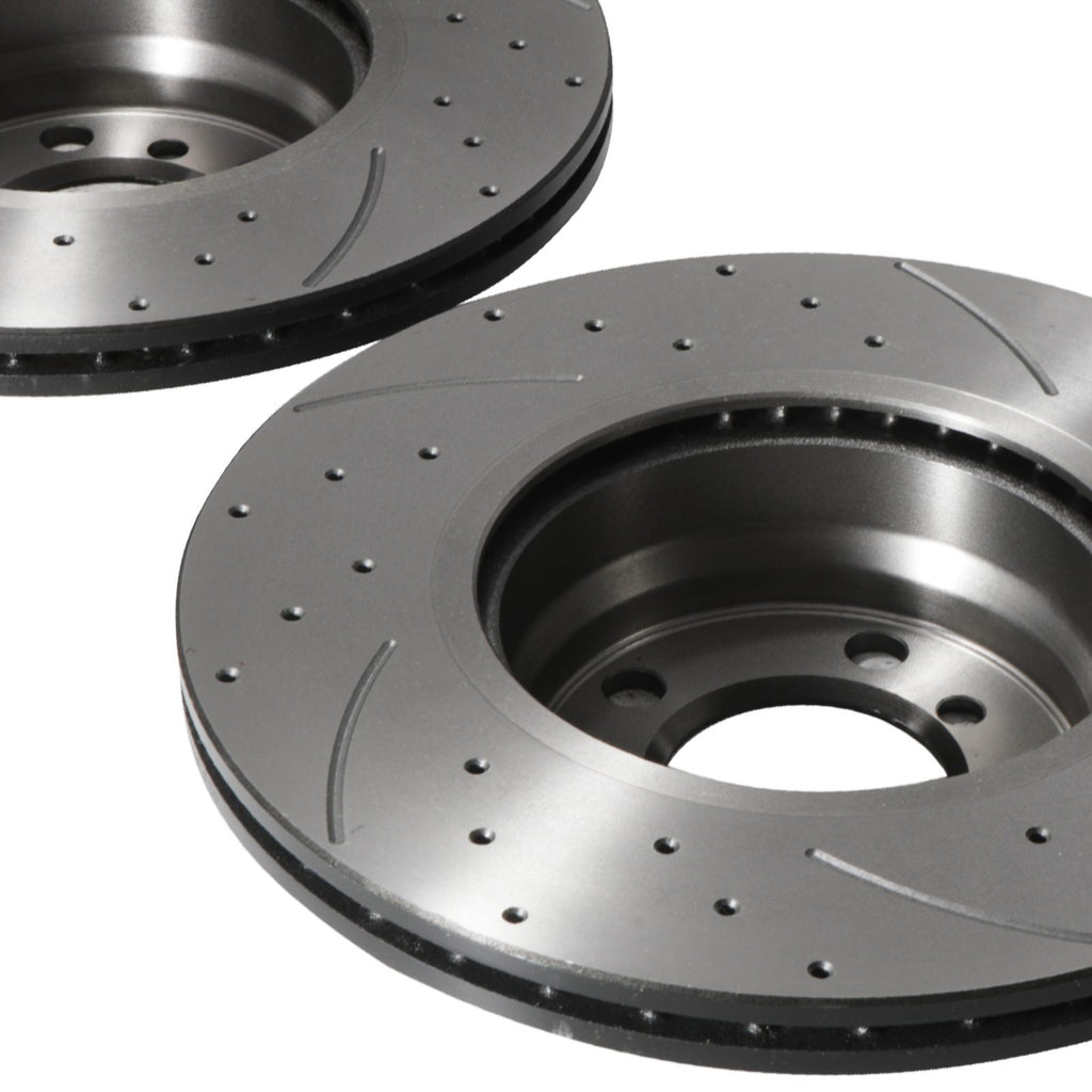 Dischi Freno Anteriori Forati e Scanalati 330mm BMW Serie 2 F22 228i 230i Coupe 14-21 - foto 7