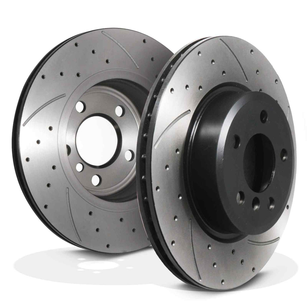Dischi Freno Anteriori Forati e Scanalati 330mm BMW Serie 5 F10 F11 09-17