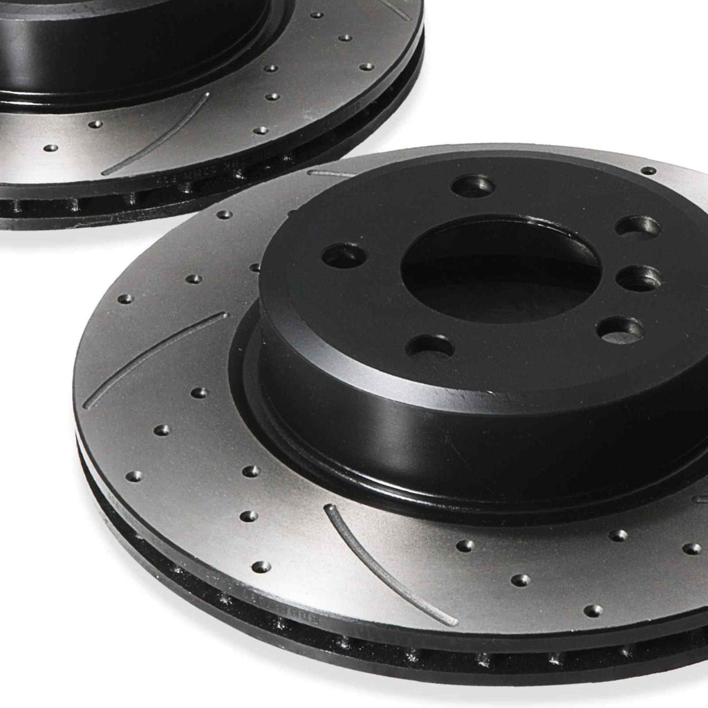 Dischi Freno Anteriori Forati e Scanalati 330mm BMW Serie 5 F10 F11 09-17 - foto 7