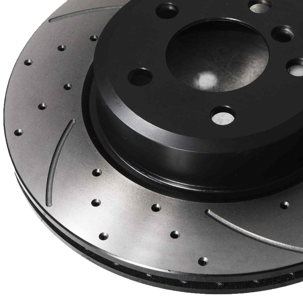Dischi Freno Anteriori Forati e Scanalati 330mm BMW Serie 5 F10 F11 09-17 - foto 8