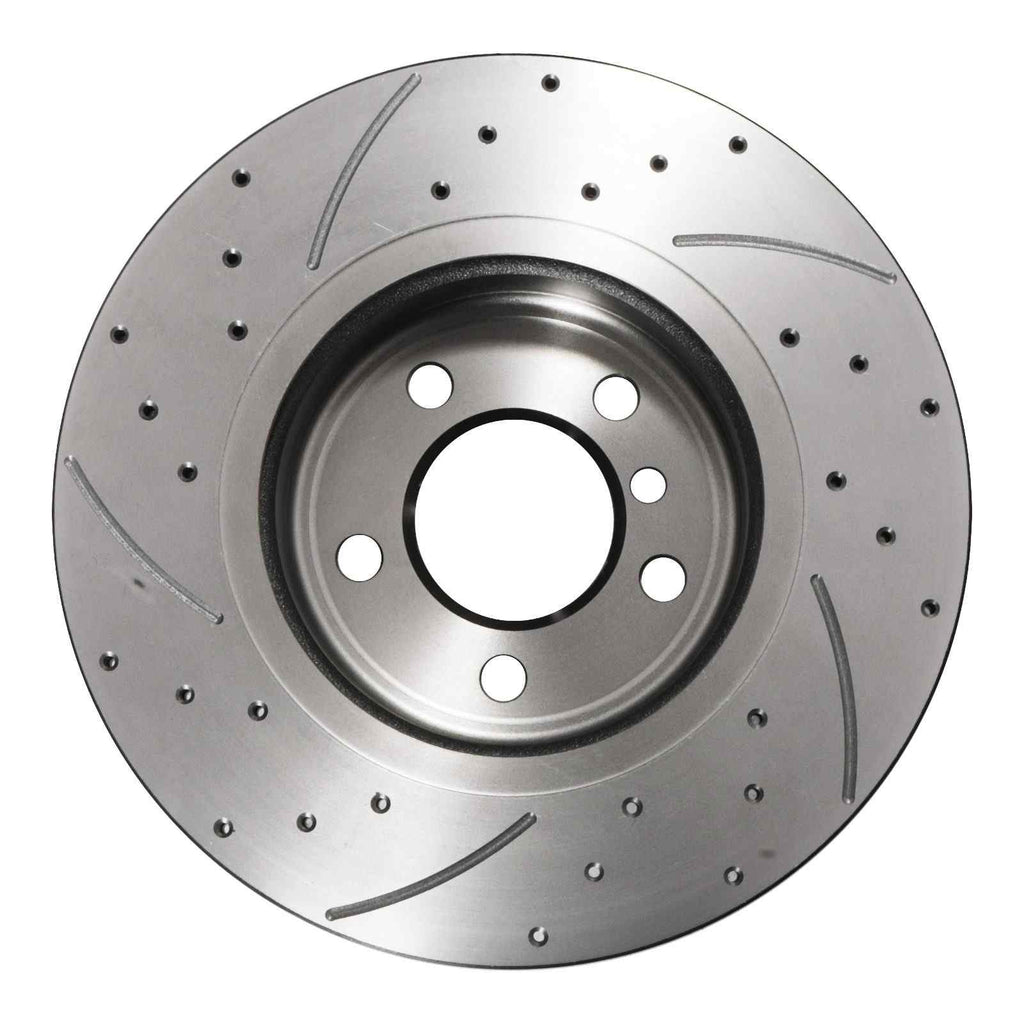 Dischi Freno Anteriori Forati e Scanalati 330mm BMW Serie 5 F10 F11 09-17 - foto 9