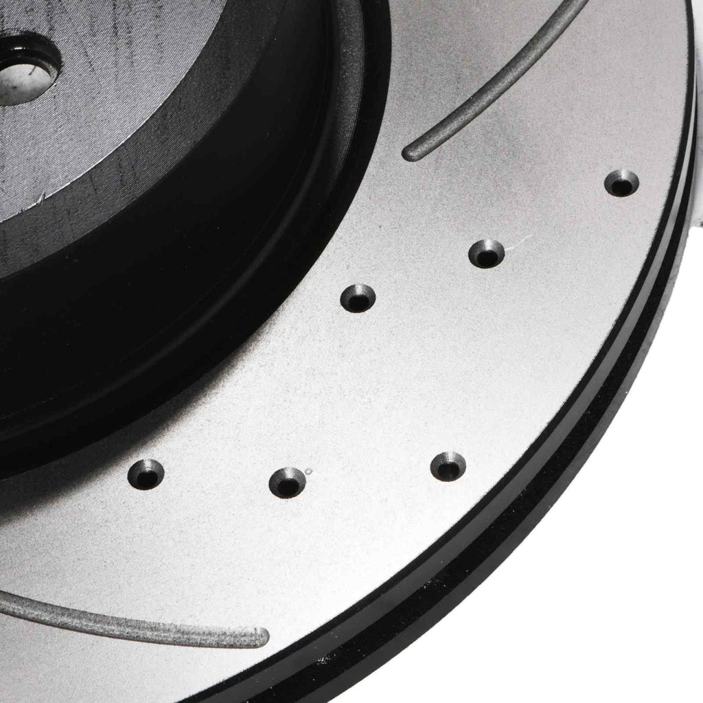 Dischi Freno Anteriori Forati e Scanalati 330mm BMW Serie 5 F10 F11 09-17 - foto 6