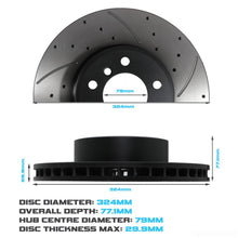 Dischi Freno Posteriori Forati e Baffati 294mm BMW 3 Series E46 323 325 328 98-06 - foto 3
