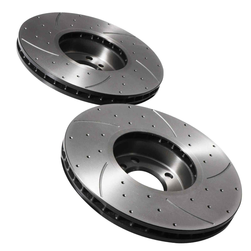 Dischi Freno Anteriori Forati e Scanalati 332mm BMW X5 E53 00-06 - foto 9