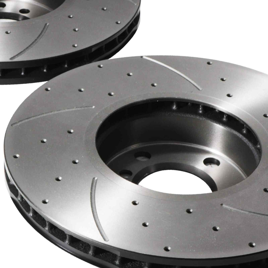 Dischi Freno Anteriori Forati e Scanalati 332mm BMW X5 E53 00-06 - foto 10