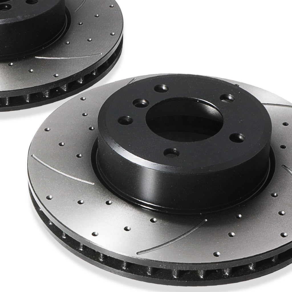 Dischi Freno Anteriori Forati e Scanalati 324mm BMW E60 E61 520D 530I 523I 02-10 - foto 5