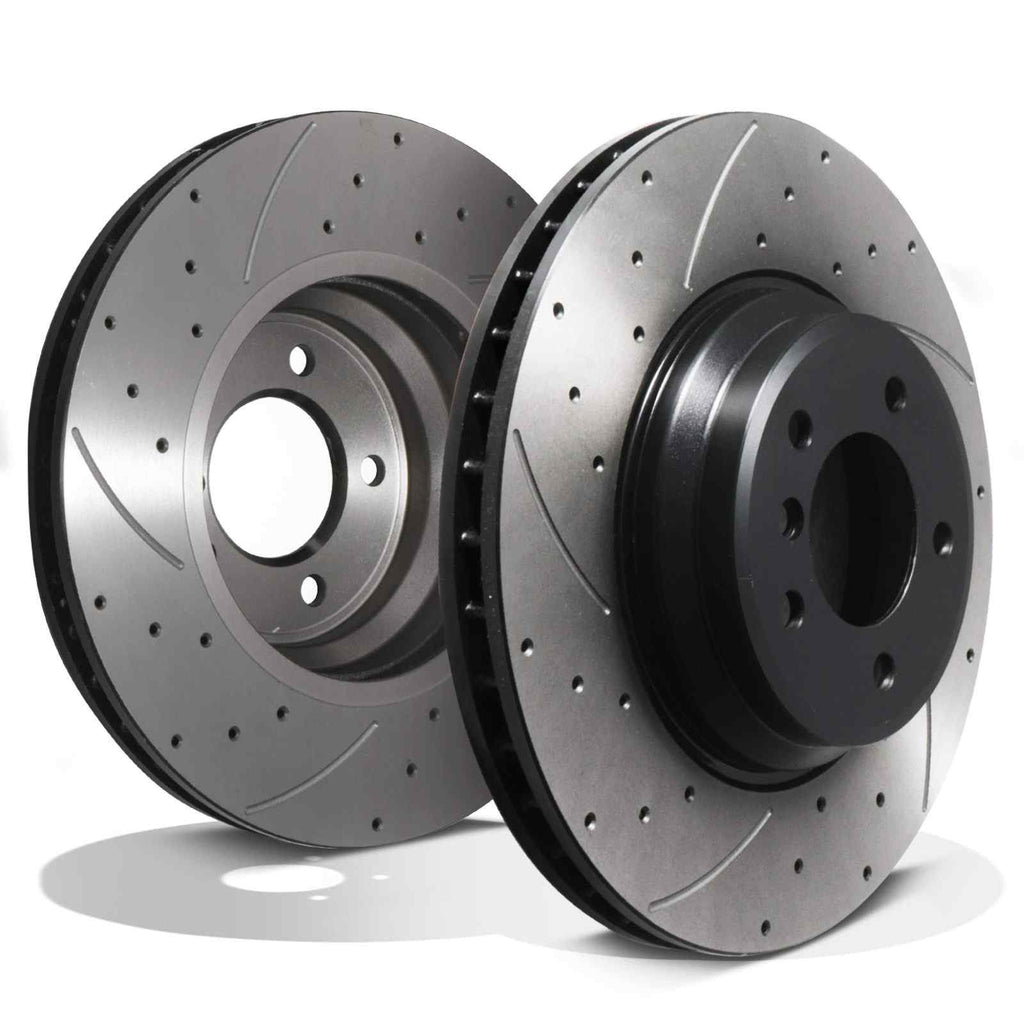 Dischi Freno Anteriori Forati e Scanalati 348mm BMW Serie 3 E90 E91 E92 E93 330 335 06+